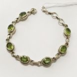 STERLING SILVER PERIDOT BRACELET