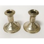 PAIR OF STERLING SILVER CANDLESTICKS