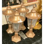 FOUR STANDING GARDEN LANTERNS - 58 CMS