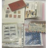 QTY EPHEMERA, POSTCARDS, STAMPS