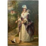 Thomas Brooks 1818-1891. British. Oil on canvas. “The Pets No2”