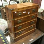 YEW MILITARY 4 DRAWER CHEST/ DESK
