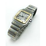 VINTAGE CARTIER OR750/ACIER WATCH WITH PAPERS IN WORKING CONDITION