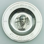 LIMITED EDITION OF HALLMARKED STERLING SILVER CHURCHILL PLATE
