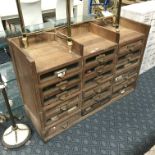 OAK 18 DRAWER CABINET CASE