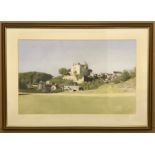 JOHN TETLEY ACRYLIC PENCIL ON PAPER CHATEAU DE SALIGNAN