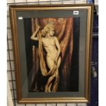 GILT FRAMED OIL PAINTING 'NUDE STUDY' - 69 X 52 CMS INCLUDING FRAME