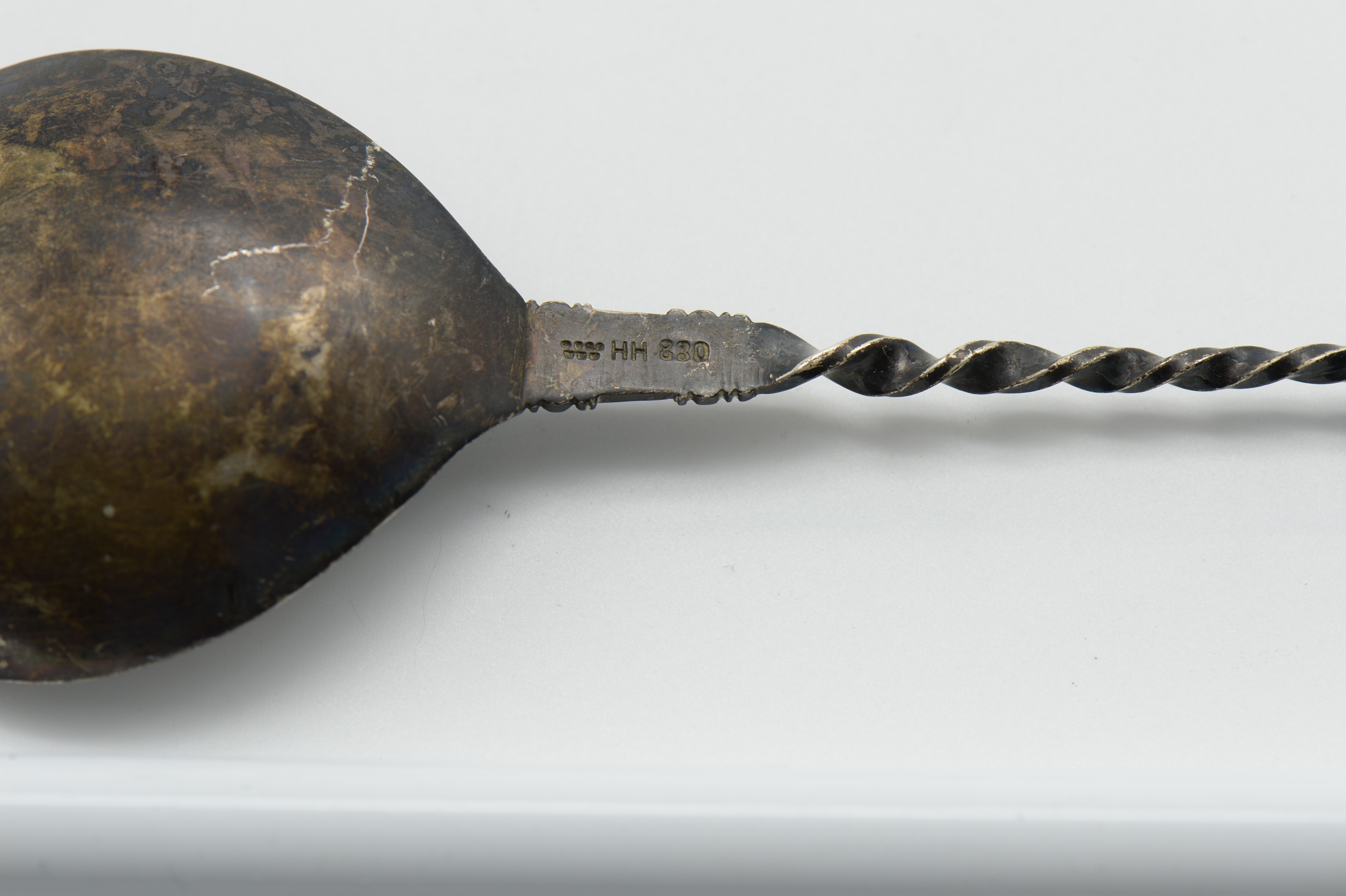 ANTIQUE SILVER GERMAN TEA CADDY SPOON - Image 3 of 3