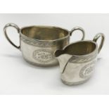 HM SILVER SUGAR & CREAMER - 7.6 OZ TROY