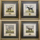 FOUR EQUESTRIAN RELATED FRAMED PRINTS