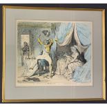 FRAMED REPRODUCTION OF THE MORNING AFTER MARRIAGE BY JAMES GILLRAY