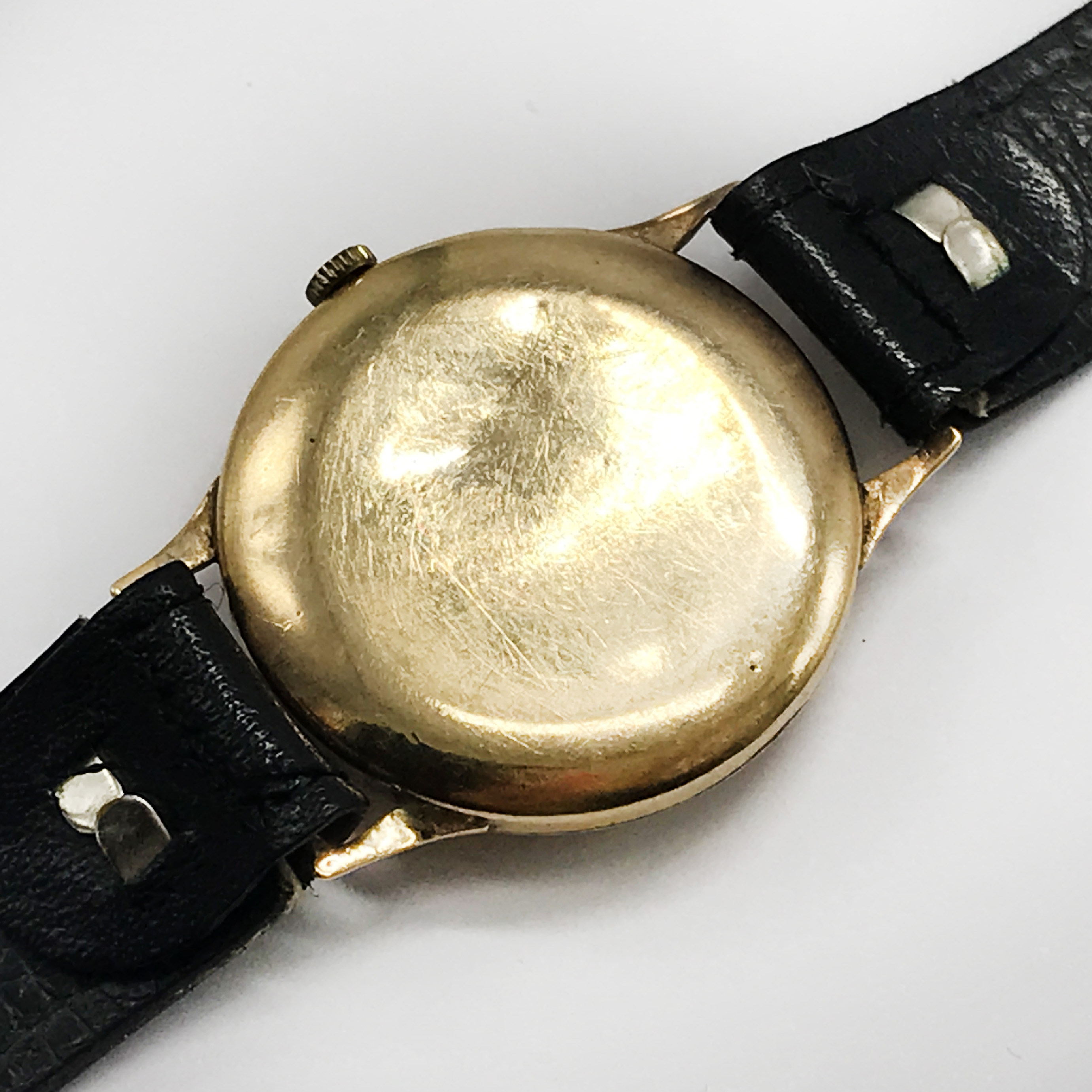 9CT GOLD ACCURIST GENTS WATCH - WORKING - Image 2 of 2