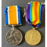 WWI BRITISH WAR MEDAL VICTORY MEDAL SET AWARDED TO GNR J. F. CORKER R.A. / SERVICE NUMBER 240268