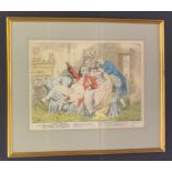 FRAMED REPRODUCTION OF BANDELURES BY JAMES GILLRAY