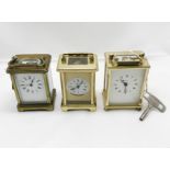 3 CARRIAGE CLOCKS