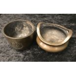 2 BRONZE CENSERS - 14 CMS (D)