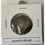 ELIZABETH I SILVER SIXPENCE HAMMERED COIN