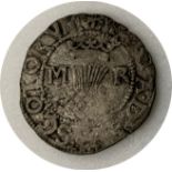 SCOTLAND HAMMERED COIN 1 BAWBEE MARY I (1542-1567)