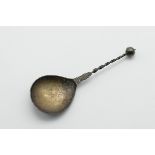 ANTIQUE SILVER GERMAN TEA CADDY SPOON