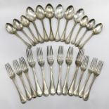 QTY OF HM SILVER CUTLERY - 61 ozs (IMP)