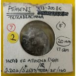 SILVER ANCIENT COIN (B1) ATHENS OWL TETRADRACHM