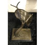 BRONZE SALVADOR DALI STYLE SCULPTURE - 37 CMS (H)