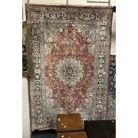 ORIENTAL RED SILK RUG