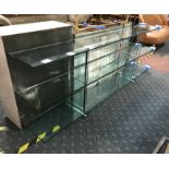 DESIGNER GLASS TWO TIER CONSOLE TABLE - A/F