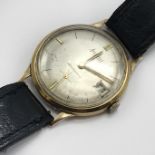 9CT GOLD ACCURIST GENTS WATCH - WORKING