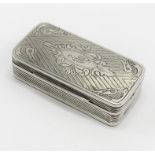 HM SILVER SNUFF BOX - AUSTRIAN - 6.5 CMS