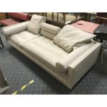 DESIGNER LEATHER ITALIAN SOFA BY SWAN