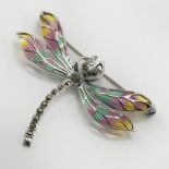 STERLING SILVER DRAGONFLY PENDANT & BROOCH