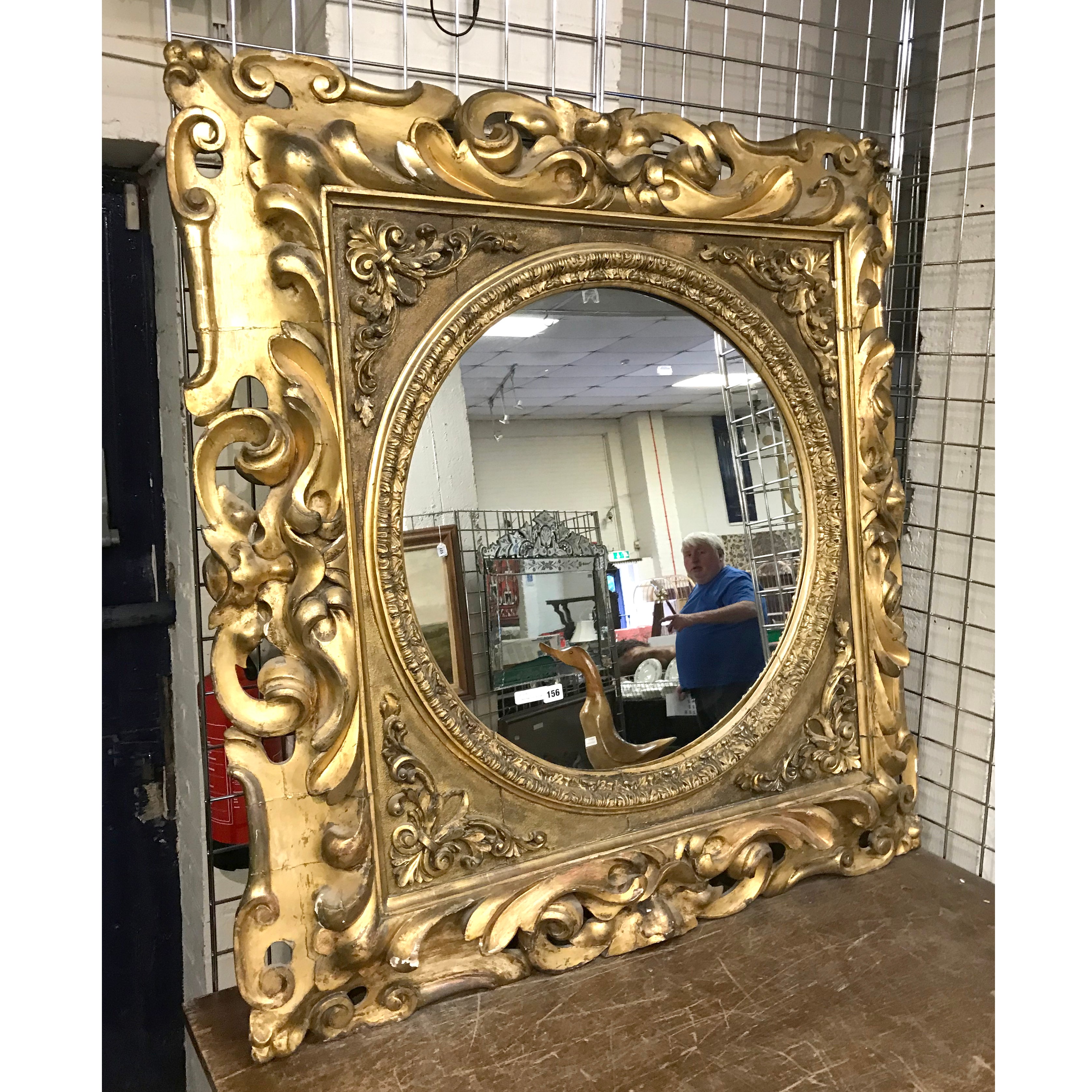 LATE 17th CENTURY HARDWOOD FRAME PIERCED & CARVED WITH SCROLLS ACANTHUS FOLIAGE AND GROTESQUE MASKS - Image 9 of 9