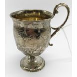 EARLY VICTORIAN SILVER CUP - 5oz & APPROX. 12 CMS