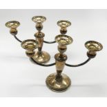 PAIR SMALL STERLING SILVER CANDELABRA - 16.5 CMS