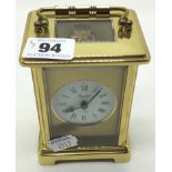 BAYARD BRASS CARRIAGE CLOCK