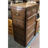 OAK 4 DRAWER FILING CABINET