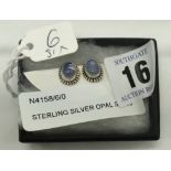 STERLING SILVER OPAL STUDS