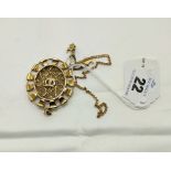 14CT GOLD PENDANT & OTHER ITEMS