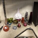 12 PIECES OF ART GLASS