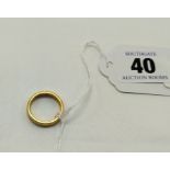 22CT WEDDING BAND - SIZE L - 6 GRAMS