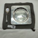 HM SILVER CHILDS BOWL & CHRISTENING SET