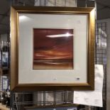 GILT FRAMES ACRYLIC 'A BEACH SCENE' BY JONATHAN SHAW - 60 CMS (H) X 60 CMS (W)