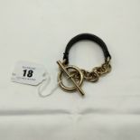 BURBERRY T-BAR LEATHER BRACELET