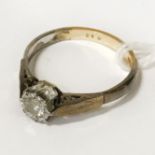 18CT GOLD SOLITAIRE RING - SIZE L