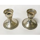 PAIR STERLING SILVER CANDLESTICKS