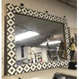 TILED EFFECT FRAMED MIRROR