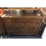 19THC WALNUT CHEST