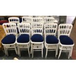 18 WHITE STACKING CHAIRS