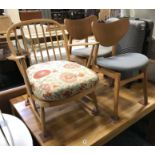 ERCOL CHAIR & 2 SIDE CHAIRS